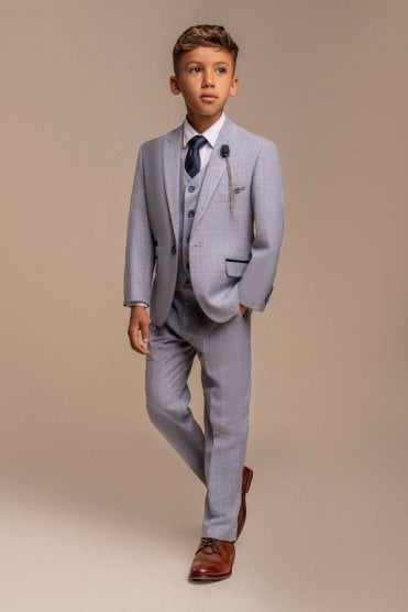 Caridi Boys Three Piece Suit – Sky