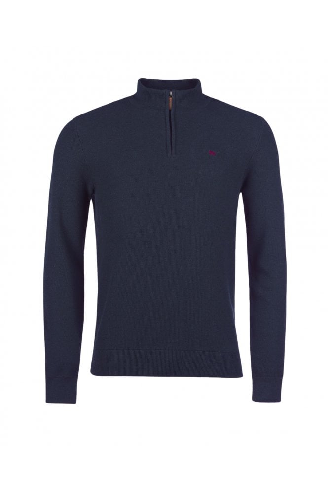 Carn Cotton Structure 1/4 Zip Jumper – Blue