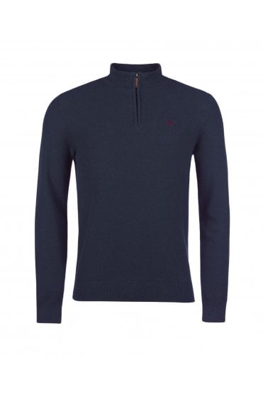 Carn Cotton Structure 1/4 Zip Jumper – Blue