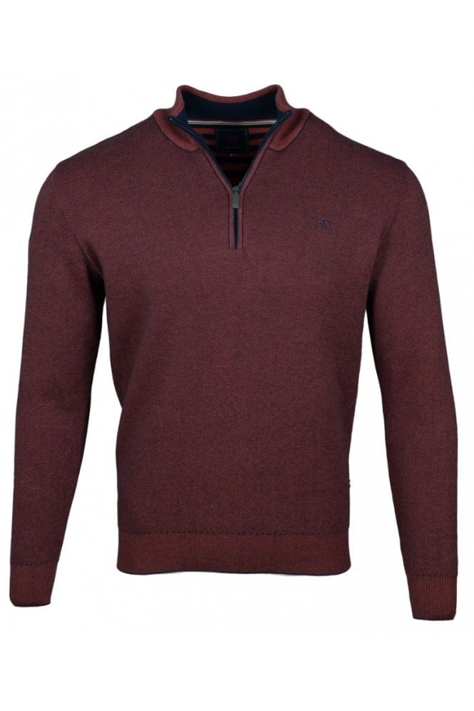 Clifden Quarter Zip Jumper – Copper
