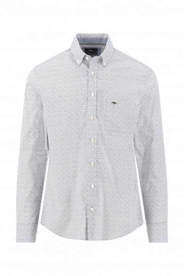Combi Print Pattern Casual Shirt – Moss 