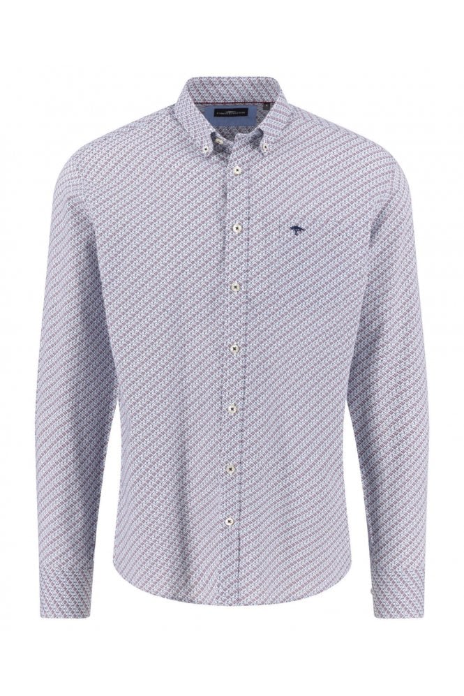 Combi Print Pattern Long Sleeve Shirt – Deep Merlot