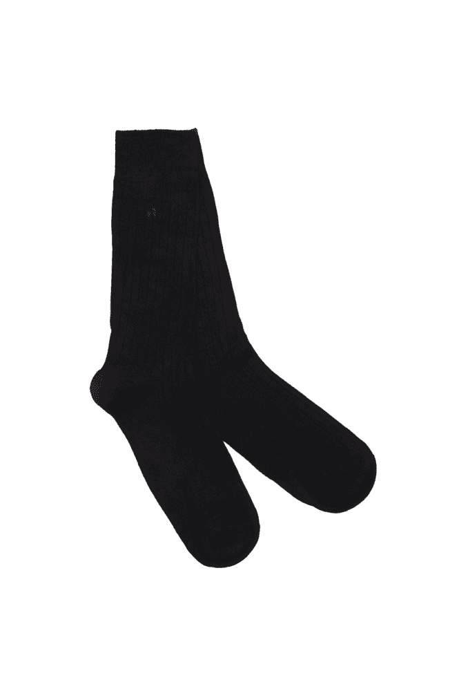 Comfort Cuff Bamboo Socks - Black