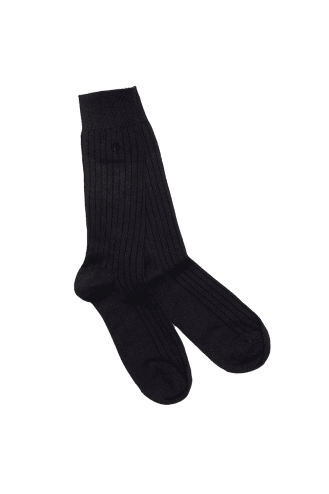 Comfort Cuff Bamboo Socks - Navy