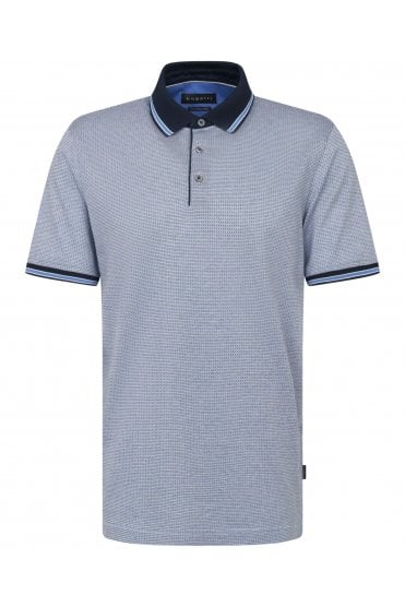 Contrast Collar Polo Shirt – Blue Grey