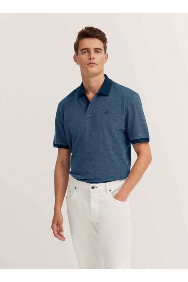 Contrast Collar Polo Shirt - Navy
