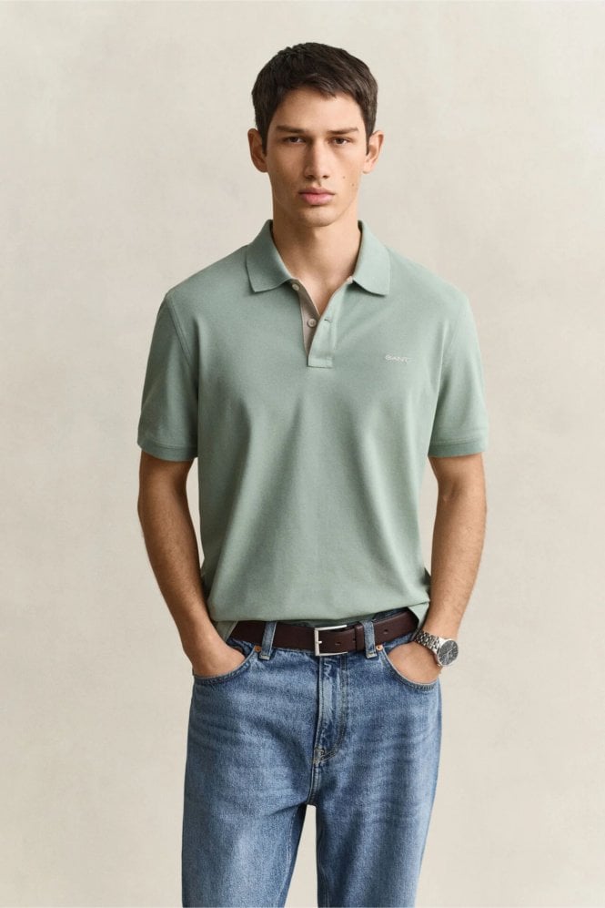 Contrast Piqué Polo Shirt – Surplus Mint