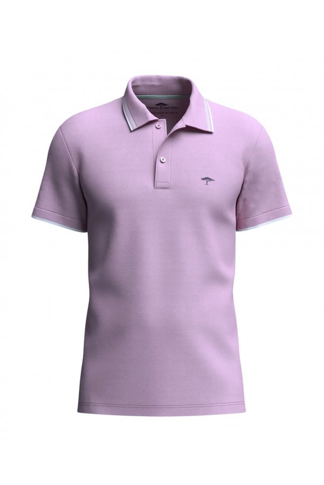 Contrast Tipping Polo Shirt – Light Purple