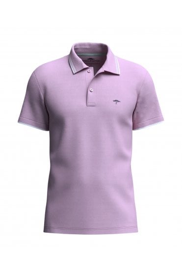 Contrast Tipping Polo Shirt – Light Purple