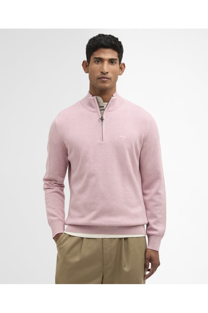 Cotton Half Zip Jumper – Pink