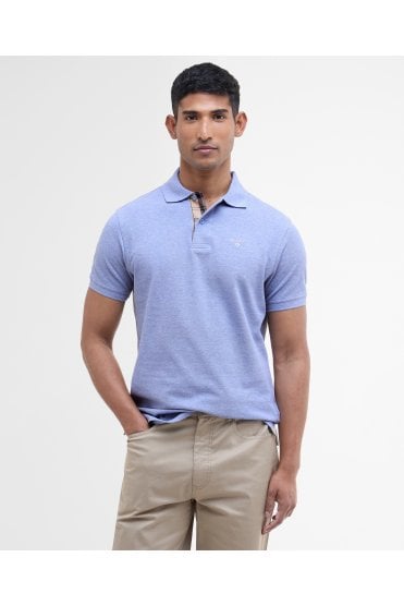 Cotton Polo Shirt – Sky Marl