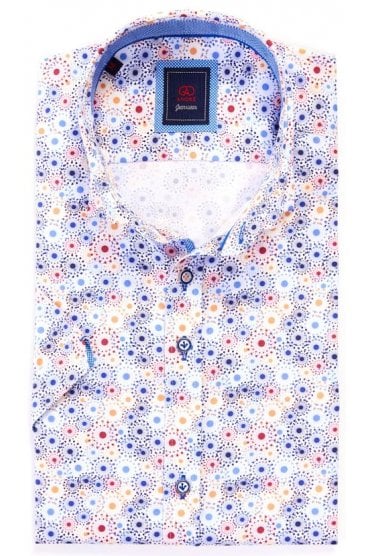 Dame Short Sleeve Casual Cotton Shirt – Blue