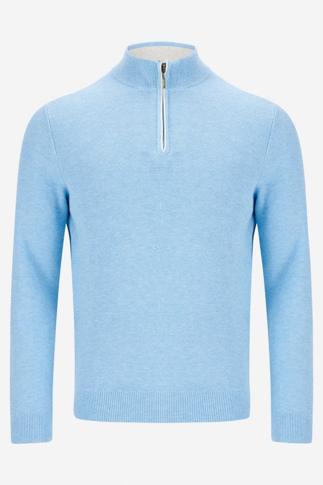 Dawson Quarter Zip Sweater – Sky