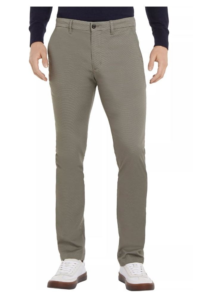 Denton Printed Stretch Cotton Straight Chinos – Hydrogen Grey
