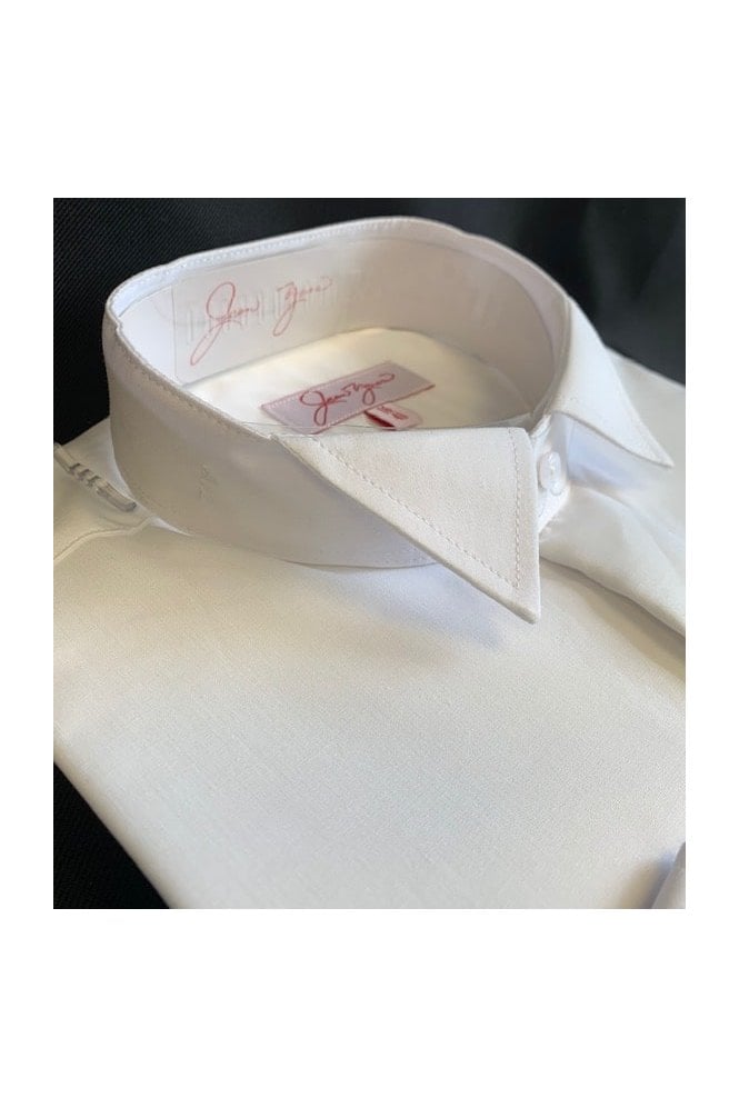 Derby Wing Collar Tailored Fit Shirt – White