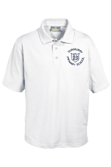Dunmurry Primary School Polo - White