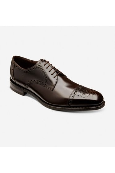 Eldon Semi-Brogue Leather Shoes – Brown