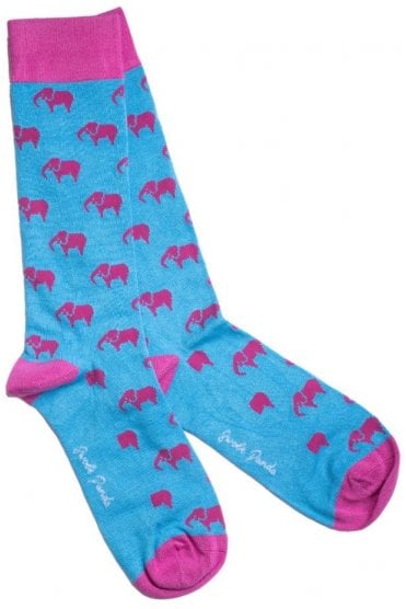 Elephant Bamboo Socks - Pink