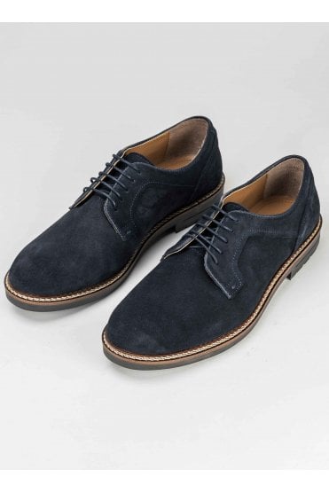 Elliot Suede Lace Up Shoes - Navy