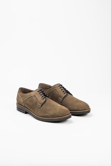 Elliott Suede Lace Up Shoes – Taupe
