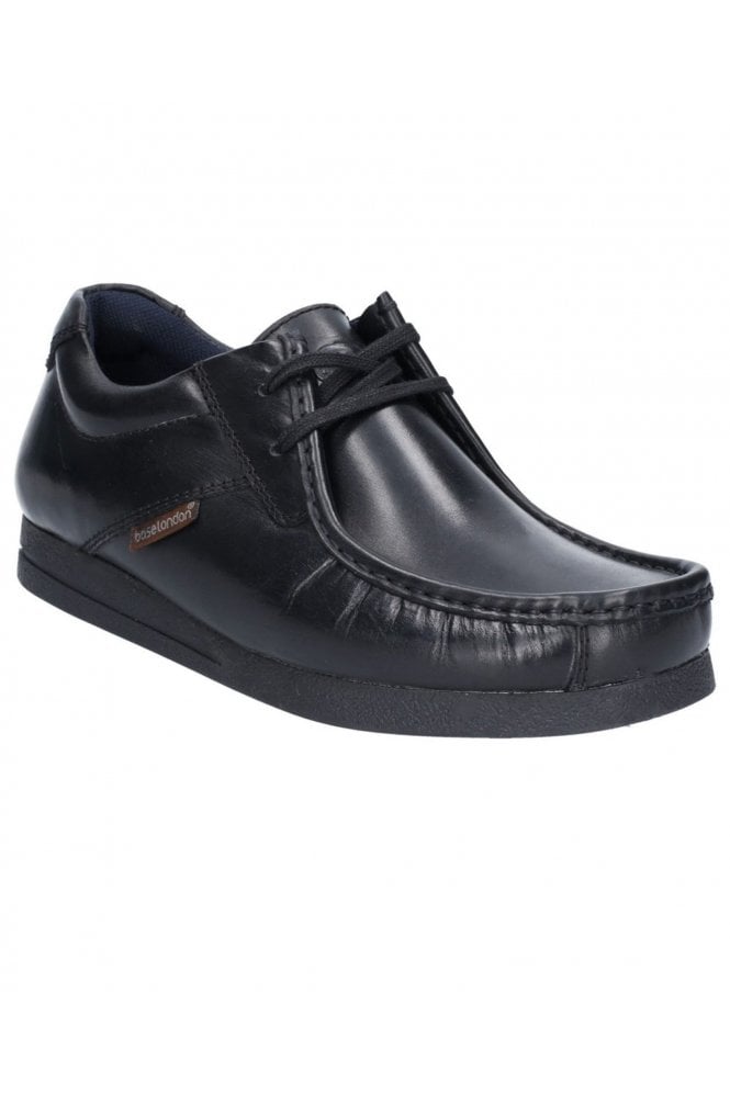 Event Waxy Lace Up Shoe – Black