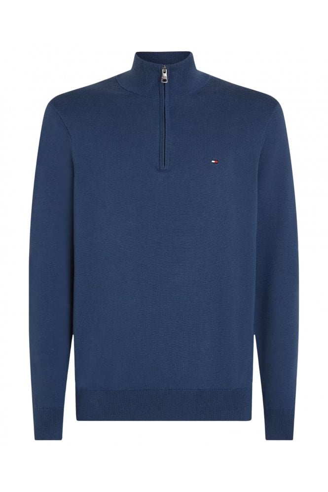 Flag Embroidery Half-Zip Jumper – Aegean Sea