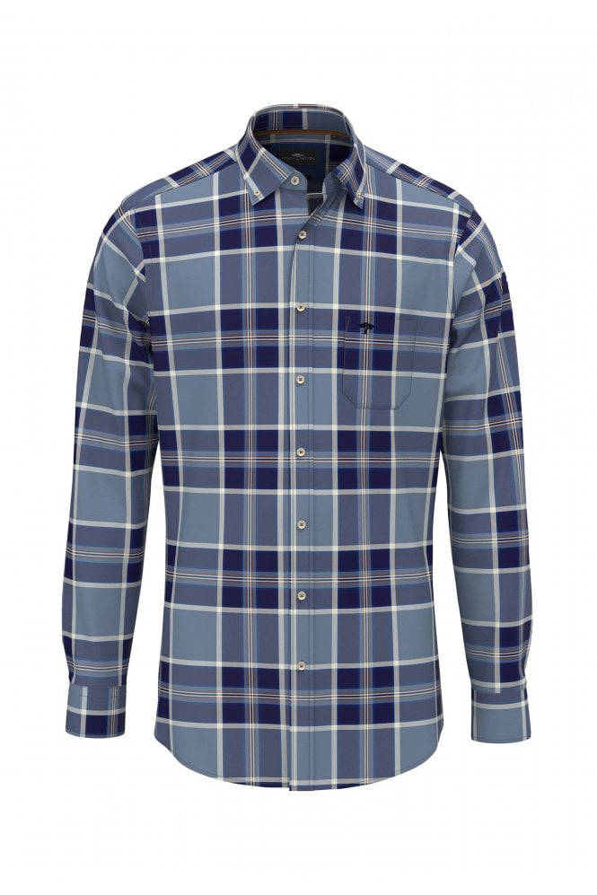 Flannel Check Shirt - Navy