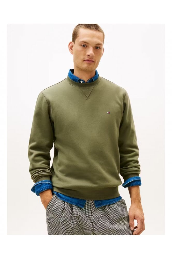 Fleece Crewneck Sweatshirt - Battle Green