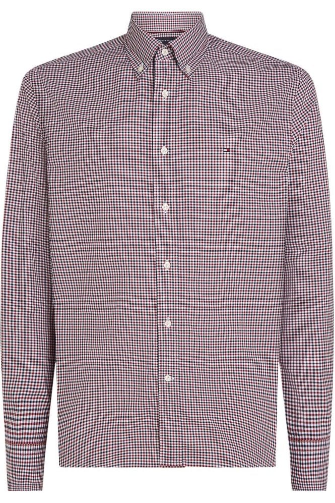 Flex Poplin Regular Fit Gingham Shirt – Regatta Red / Multi