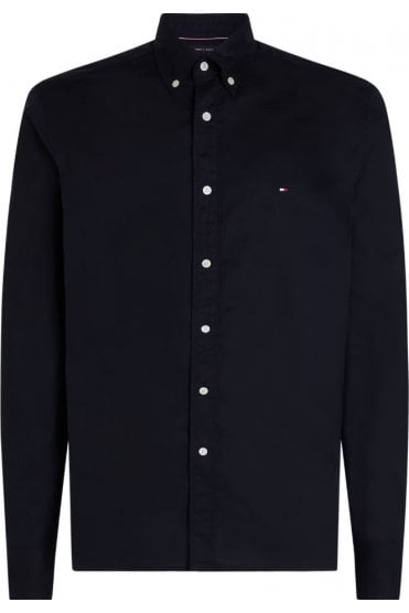 Flex Poplin Solid Regular Fit Shirt – Desert Sky