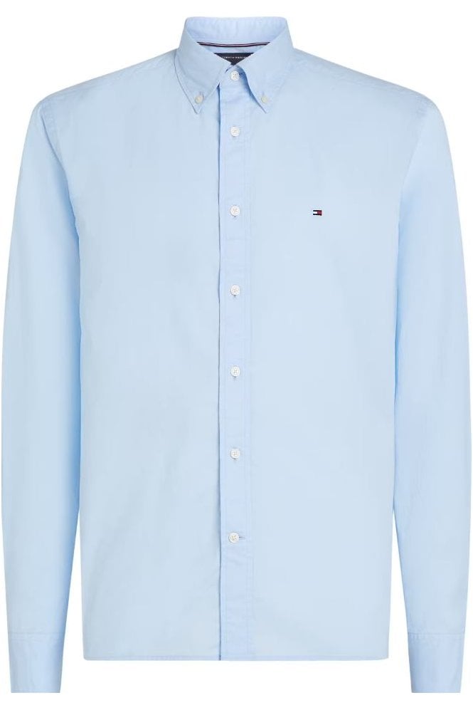 Flex Poplin Solid Regular Fit Shirt – Sweet Blue