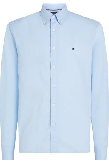 Flex Poplin Solid Regular Fit Shirt – Sweet Blue