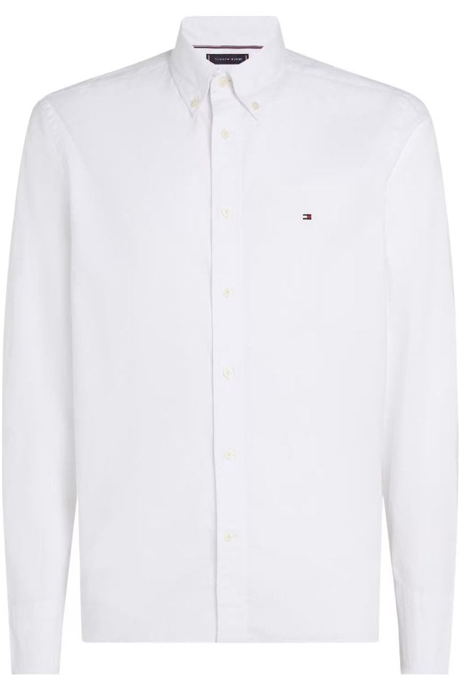 Flex Poplin Solid Regular Fit Shirt – White