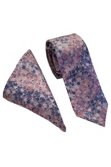 Floral Tie Set – Pink