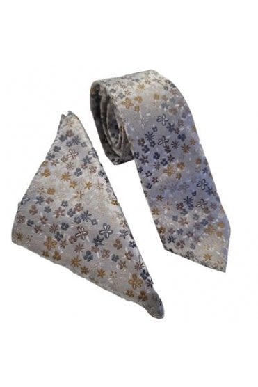Floral Tie Set – Stone