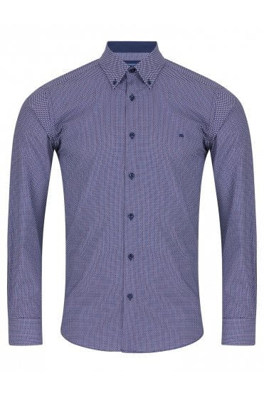 Geneva Printed Shirt - Navy