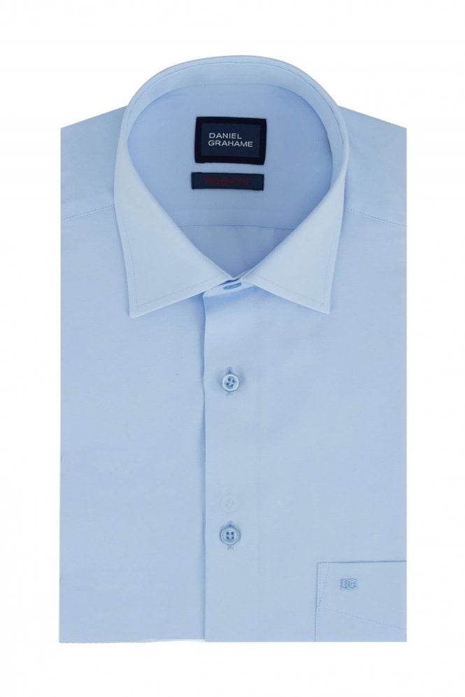 Geneva Short Sleeve Formal Shirt - Blue