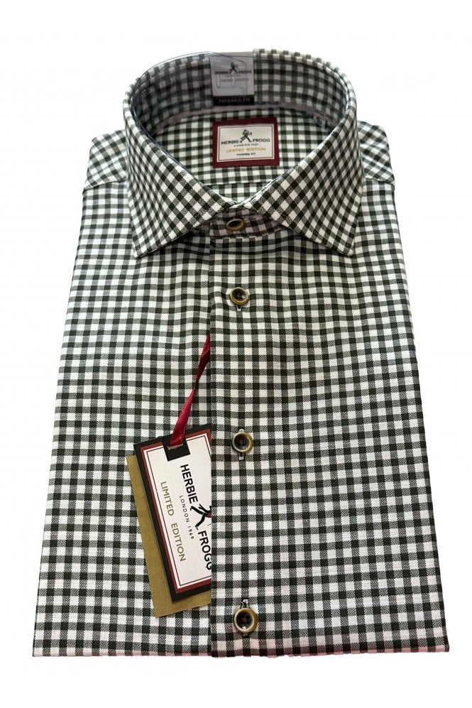 Gingham Tapered Fit Shirt - Green