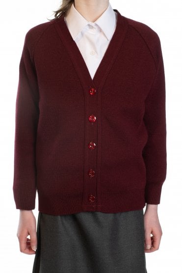 Girls School Cardigan - Maroon