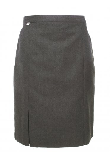 Girls School Skirt - 4 Kick Pleat - Grey