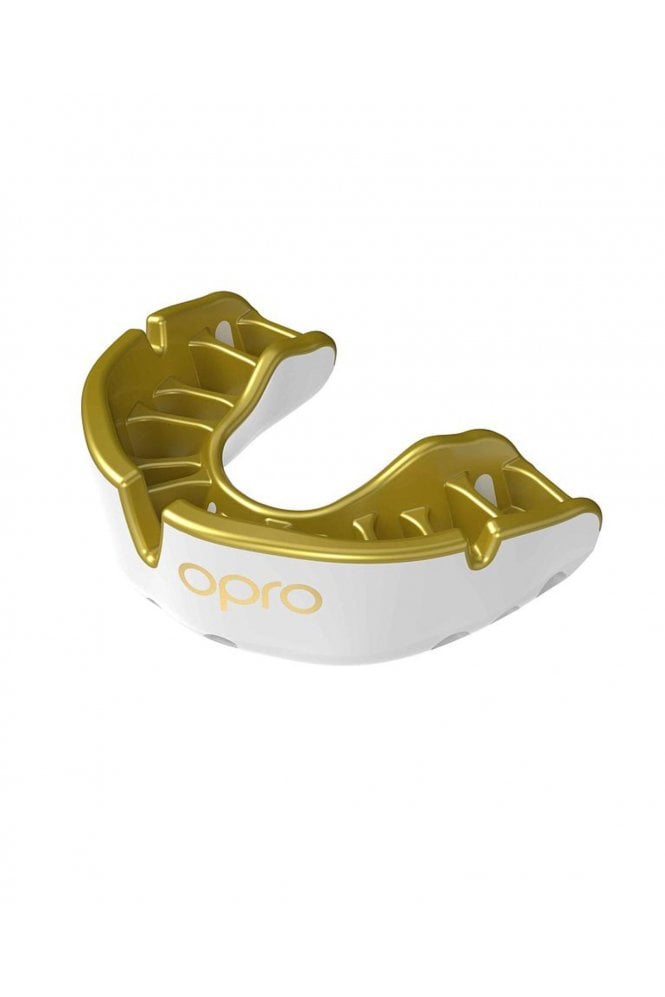 Gold Level Ultra Fit Mouthguard – White/Gold (Junior Size)