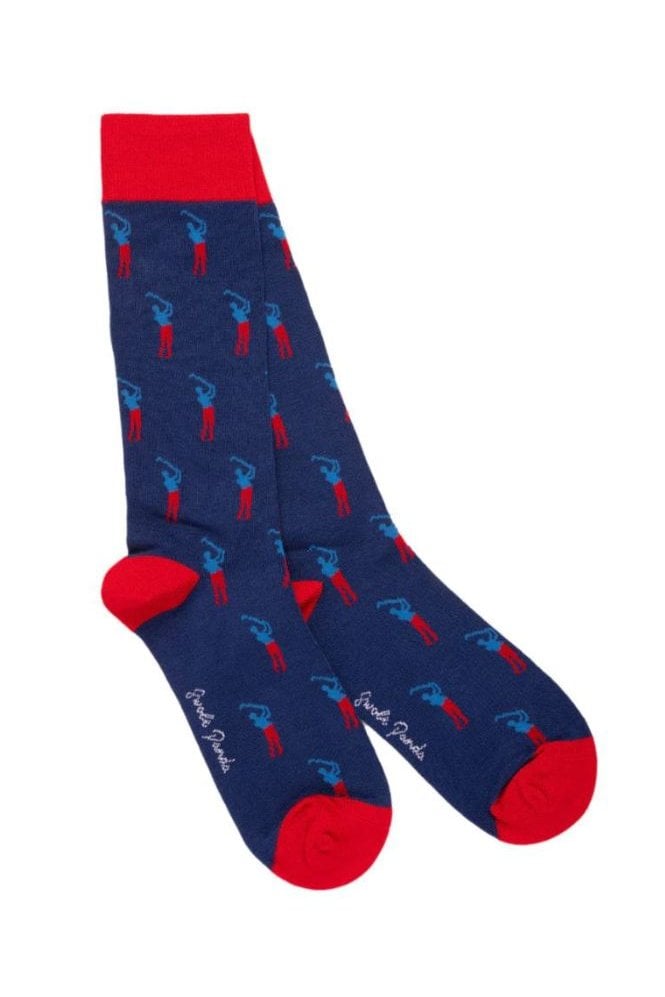 Golfer Bamboo Socks – Blue