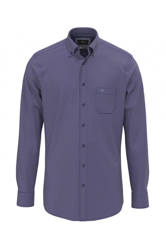 Graphic Print Casual Shirt – Berry