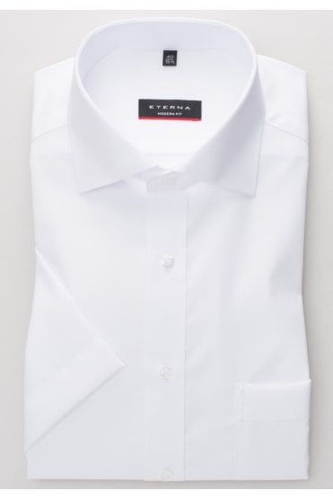 Half Sleeve Modern Fit Shirt - White