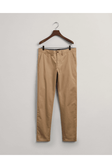 Hallden Slim Fit Chinos - Dark Khaki/Beige