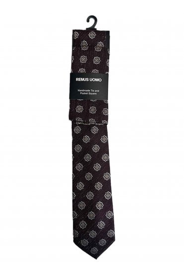 Handmade Tie and Pocket Square - Wine