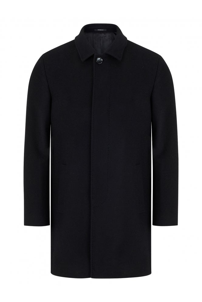 Hemsworth Regular Fit Wool Rich Tailored Coat - Black