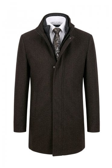 Herbie Wool-Blend Overcoat – Brown