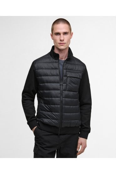 Heysham Quilted Sweatshirt - Black