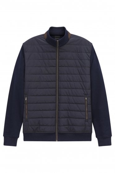 Hybrid Zip Sweat Jacket – Navy